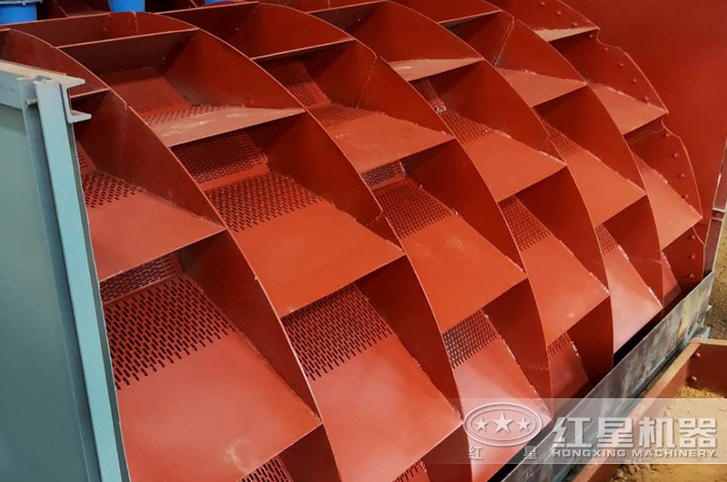 洗砂機篩網(wǎng)細節(jié)，篩出石粉、雜質(zhì)