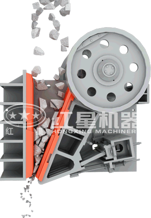 偏心軸帶動(dòng)下動(dòng)顎板周而復(fù)始運(yùn)動(dòng)