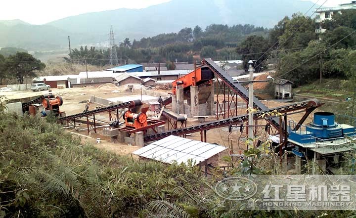 機制砂生產(chǎn)線現(xiàn)場