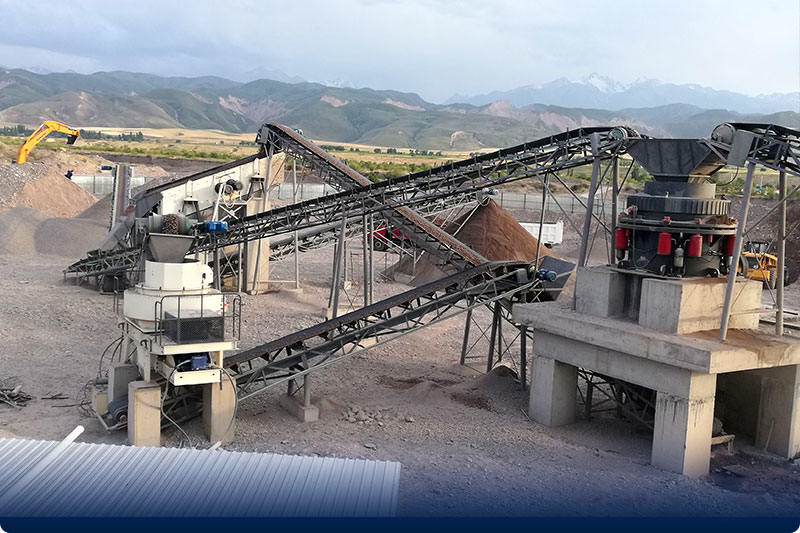 磕石子機(jī)工作現(xiàn)場