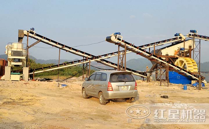 河卵石打砂機現(xiàn)場