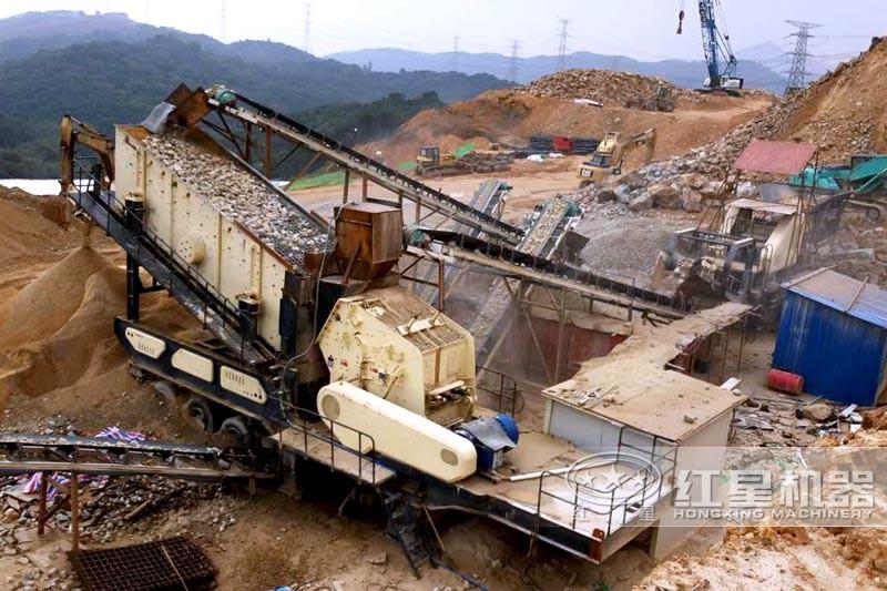 大型破碎、制砂加工現(xiàn)場(chǎng)