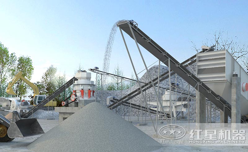 沙子生產現(xiàn)場