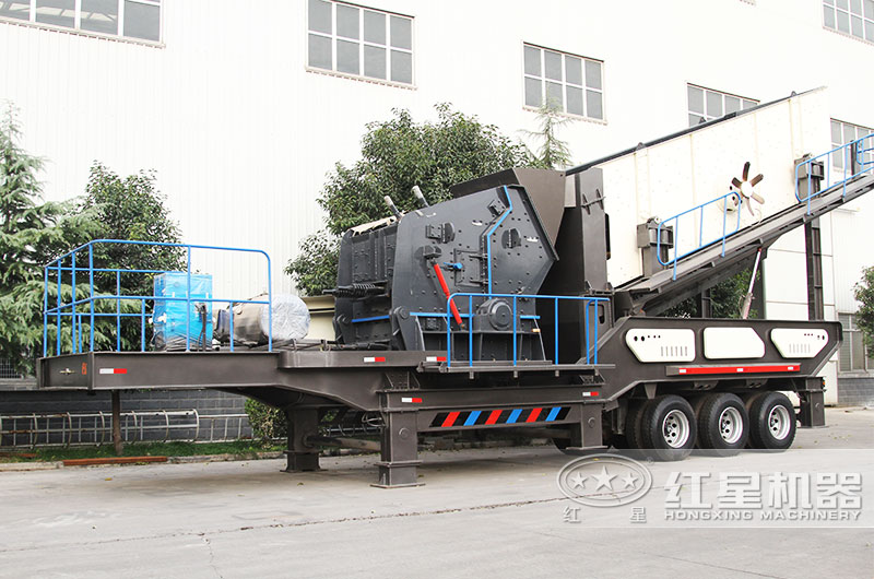 反擊破移動(dòng)式破碎站，中碎物料具有整形作用